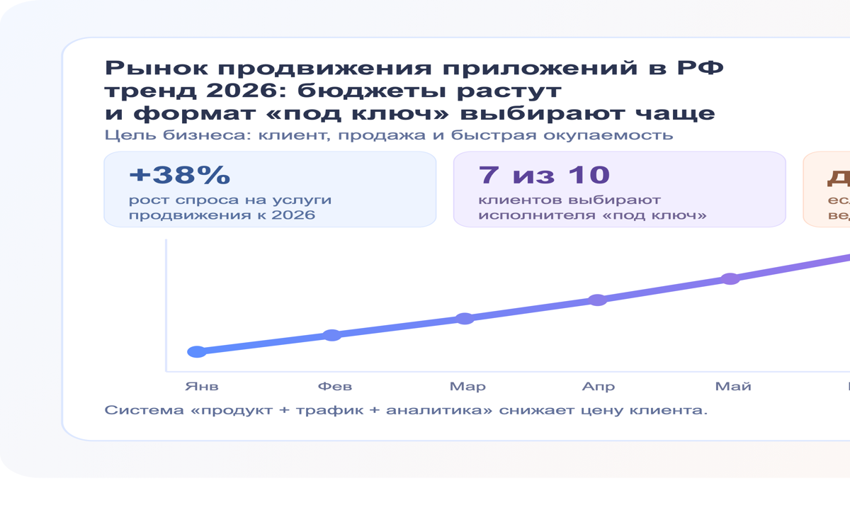 Спрос на услуги продвижения мобильных приложений в России в 2026 году